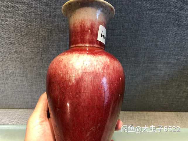 古玩陶瓷紅釉瓶拍賣，當前價格4000元