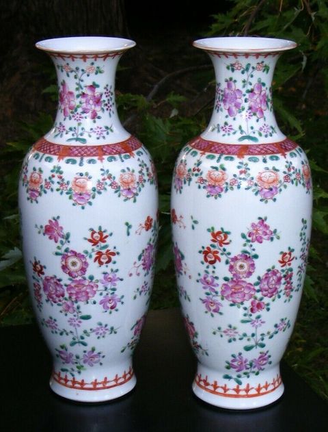 古玩陶瓷廣彩花卉紋大瓶拍賣，當前價格15900元