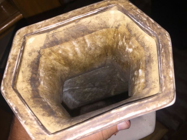 古玩陶瓷廣彩徽章瓷六方大瓶拍賣，當前價格10900元