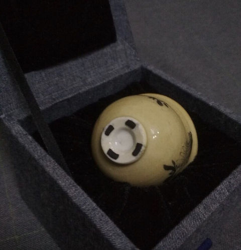 古玩陶瓷松石綠釉花卉詩文杯拍賣，當前價格12900元