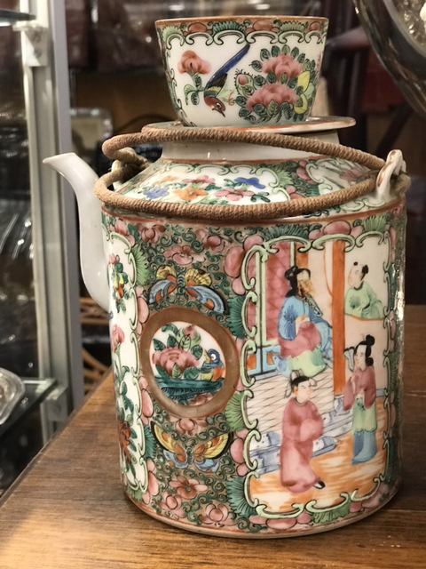 古玩陶瓷廣彩壺杯拍賣，當前價格11900元