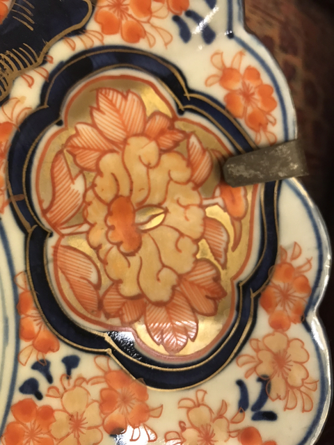 古玩陶瓷青花加彩描金盤拍賣，當前價格6800元