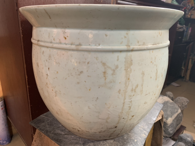 古玩陶瓷白釉缸拍賣，當前價格9600元