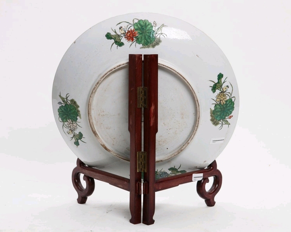 古玩陶瓷五彩十八羅漢紋大盤拍賣，當前價格14800元