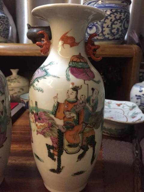 古玩陶瓷麒麟送子瓶拍賣，當前價格16800元