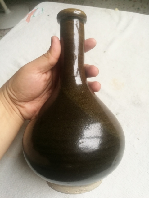 古玩陶瓷茶葉末釉瓶拍賣，當(dāng)前價(jià)格10800元