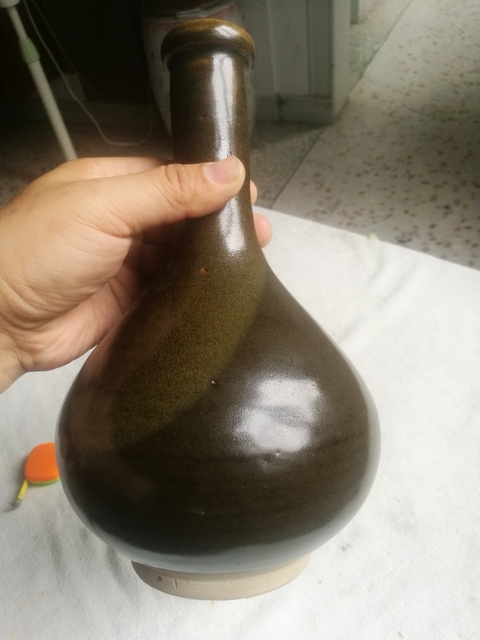 古玩陶瓷茶葉末釉瓶拍賣，當(dāng)前價(jià)格10800元