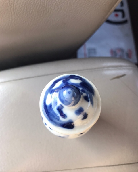 古玩陶瓷青花蓋罐拍賣(mài)，當(dāng)前價(jià)格14500元