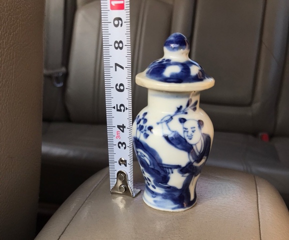 古玩陶瓷青花蓋罐拍賣(mài)，當(dāng)前價(jià)格14500元