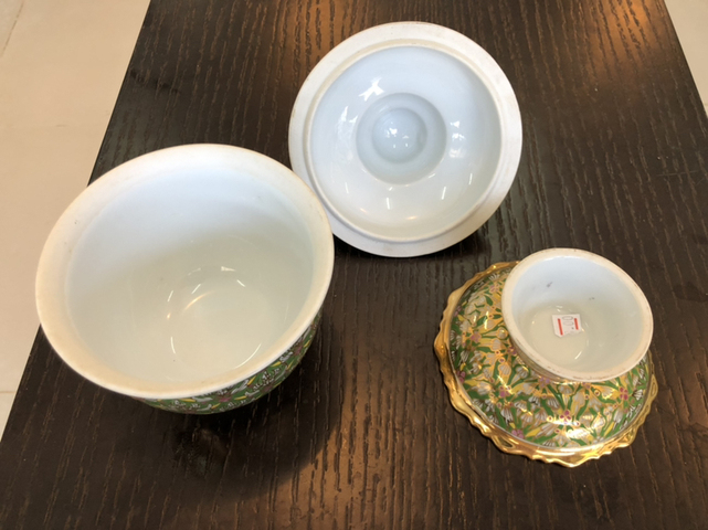 古玩陶瓷粉彩蓋碗拍賣，當前價格11000元