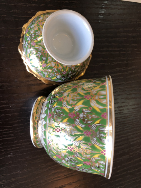 古玩陶瓷粉彩蓋碗拍賣，當前價格11000元