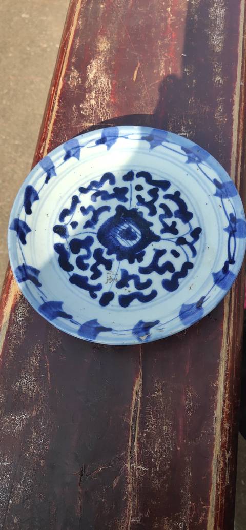 古玩陶瓷青花盤拍賣，當前價格13800元