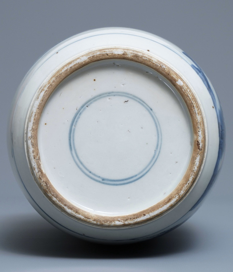 古玩陶瓷康熙青花山水人物紋棒槌瓶拍賣，當前價格13800元