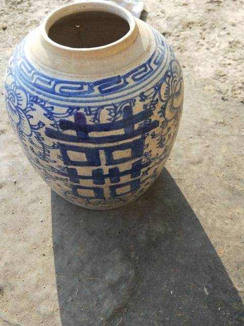 古玩陶瓷囍字紋罐拍賣，當前價格15800元