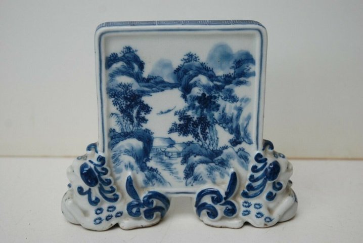 古玩陶瓷青花硯屏拍賣，當(dāng)前價格9600元