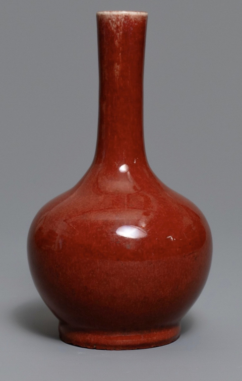古玩陶瓷紅釉瓶拍賣，當(dāng)前價格8980元