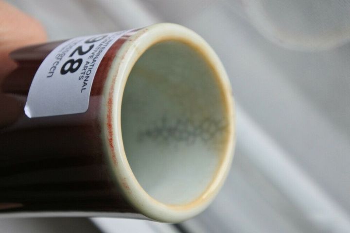 古玩陶瓷紅釉天球瓶拍賣，當前價格12800元