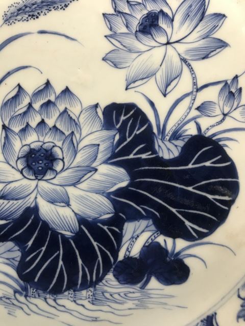 古玩陶瓷清雍正青花蓮花紋盤拍賣，當前價格12990元