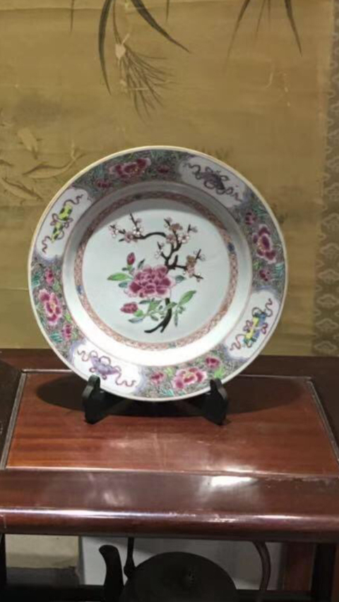 古玩陶瓷粉彩盤拍賣，當前價格6000元