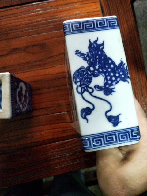 古玩陶瓷青花獅子繡球紋脈診拍賣，當前價格4500元