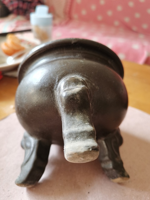 古玩陶瓷黑釉三足香爐拍賣，當前價格3000元