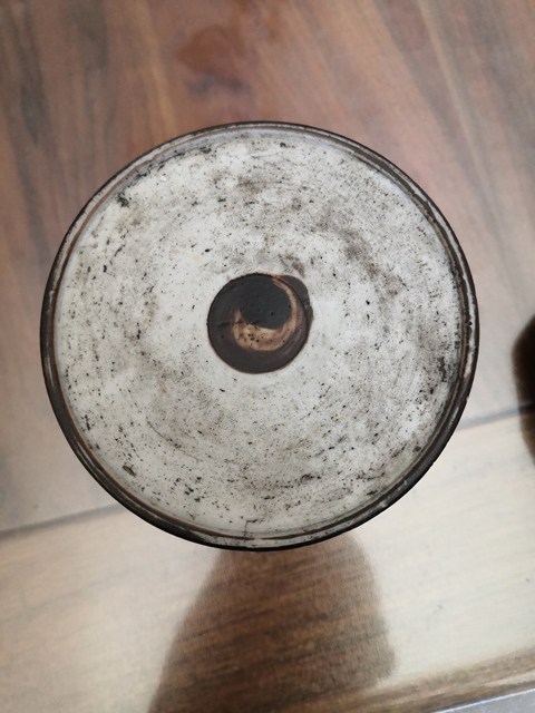 古玩陶瓷青花鐵銹花童子梅花鹿紋筆筒拍賣，當前價格8000元