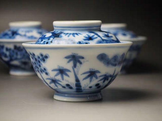 古玩陶瓷青花蓋杯拍賣，當前價格5000元