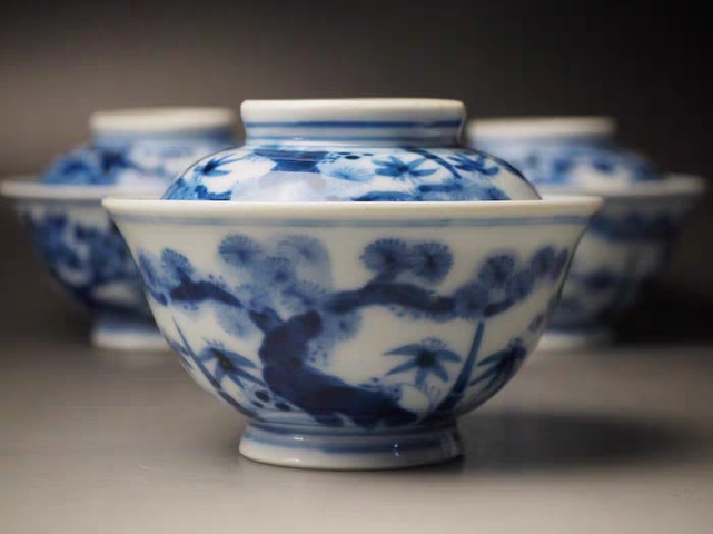 古玩陶瓷青花蓋杯拍賣，當前價格5000元