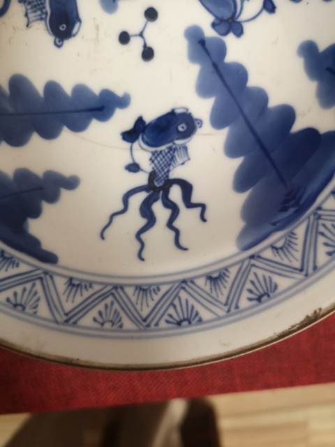 古玩陶瓷豆青釉青花碗拍賣(mài)，當(dāng)前價(jià)格3600元