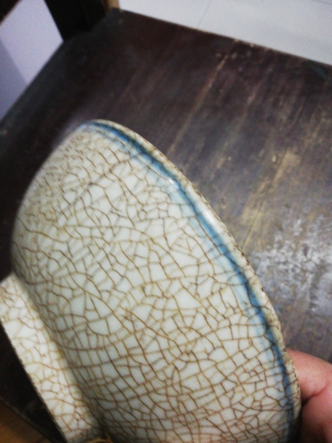 古玩陶瓷青花哥釉碗拍賣，當前價格3500元