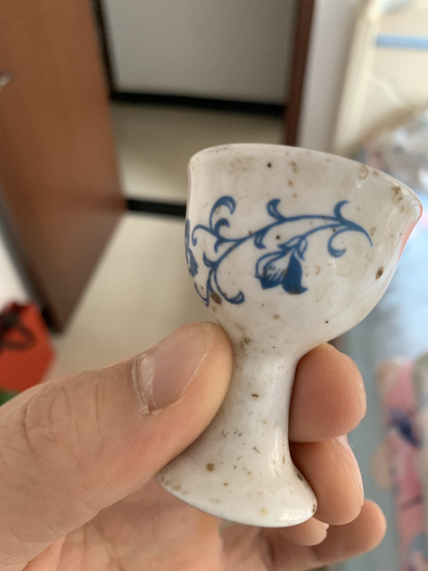 古玩陶瓷高足杯拍賣，當前價格7000元