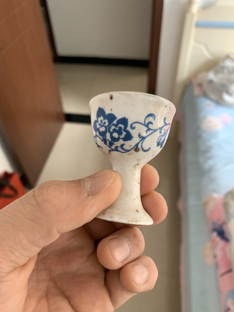 古玩陶瓷高足杯拍賣，當前價格7000元