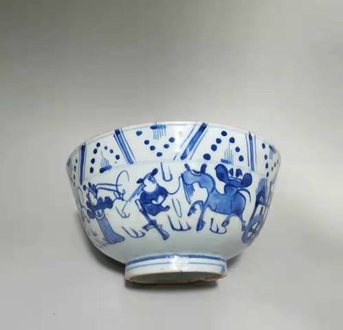 古玩陶瓷青花人物故事紋紋碗拍賣，當(dāng)前價(jià)格2000元