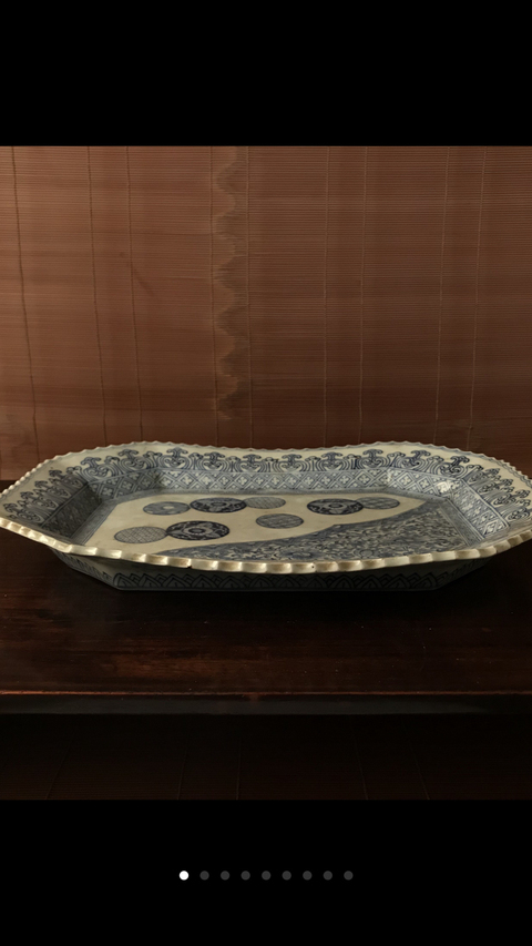 古玩陶瓷青花盤拍賣，當前價格9880元