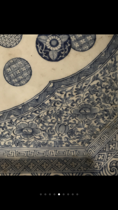 古玩陶瓷青花盤拍賣，當前價格9880元