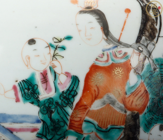 古玩陶瓷粉彩人物故事紋西瓜罐拍賣，當前價格7000元