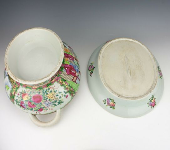 古玩陶瓷廣彩開光人物故事花鳥紋暖鍋拍賣，當前價格16000元