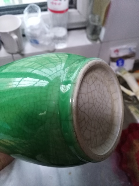 古玩陶瓷綠哥釉棒槌瓶拍賣，當前價格10000元