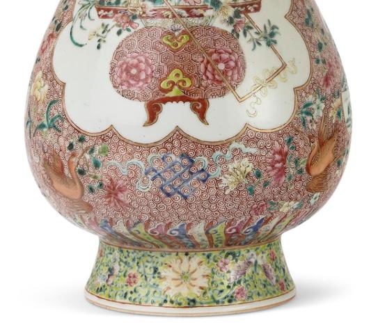 古玩陶瓷粉彩瓶拍賣，當前價格23000元