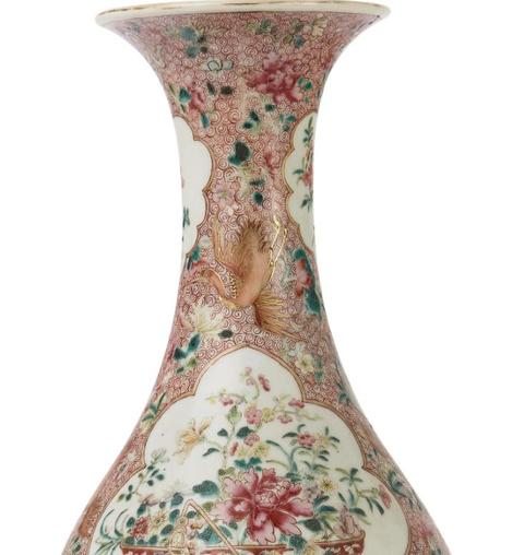 古玩陶瓷粉彩瓶拍賣，當前價格23000元