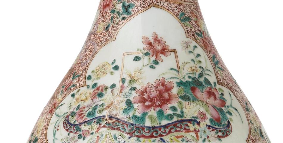 古玩陶瓷粉彩瓶拍賣，當前價格23000元