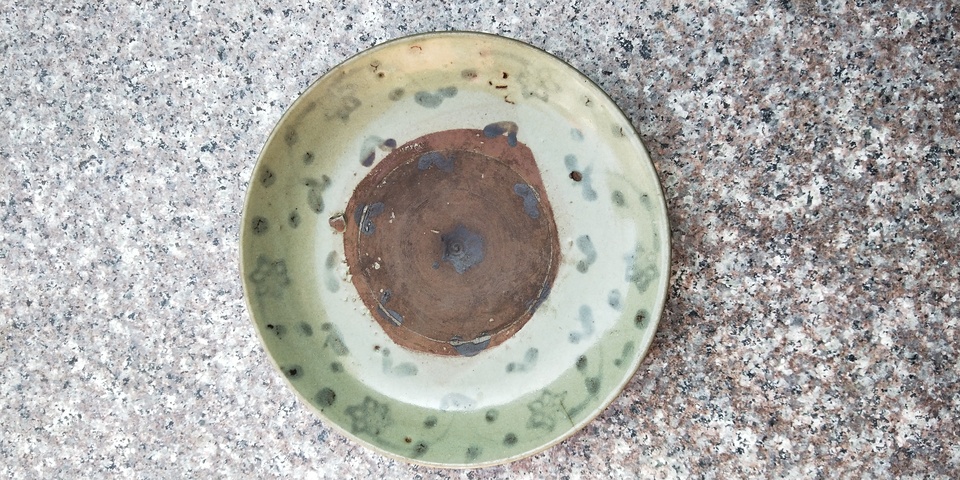 古玩陶瓷清代青花盤拍賣,當前價格168元
