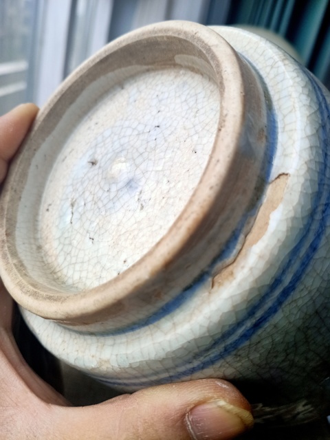 古玩陶瓷清，乾隆青花罐拍賣，當前價格650元