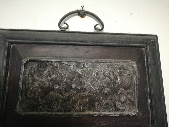 古玩陶瓷青花山水紋瓷板畫(huà)拍賣，當(dāng)前價(jià)格8000元