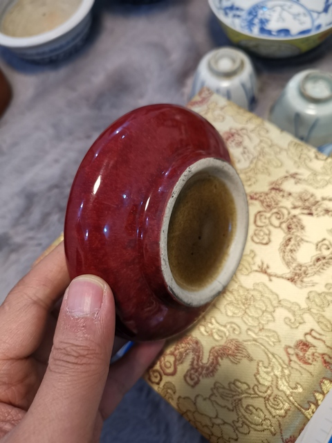 古玩陶瓷紅釉洗拍賣，當前價格5500元