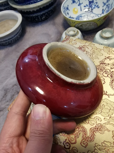 古玩陶瓷紅釉洗拍賣，當前價格5500元