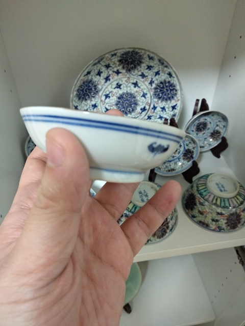 古玩陶瓷青花加彩盤(pán)拍賣(mài)，當(dāng)前價(jià)格7000元