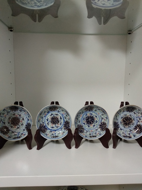 古玩陶瓷青花加彩盤(pán)拍賣(mài)，當(dāng)前價(jià)格7000元