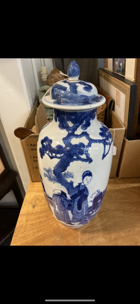 古玩陶瓷青花蓋瓶拍賣，當前價格3000元