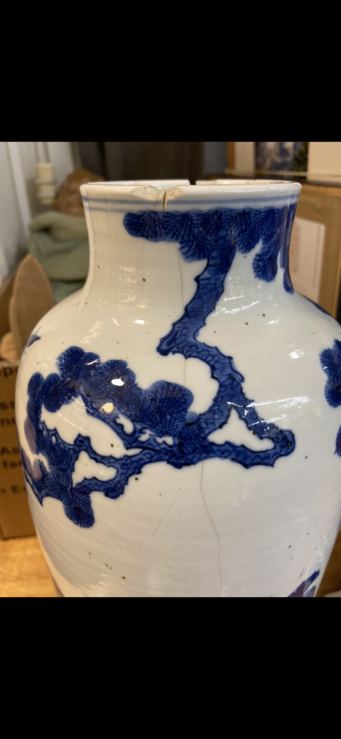 古玩陶瓷青花蓋瓶拍賣，當前價格3000元